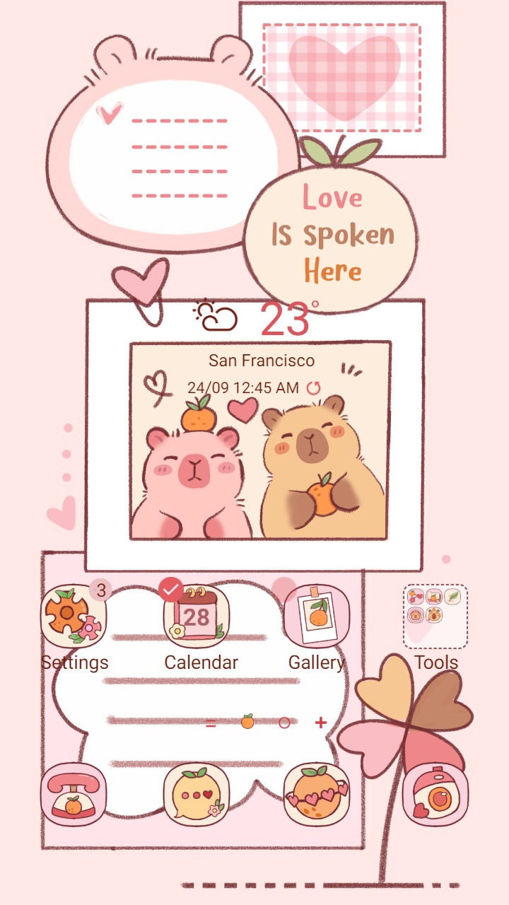 ❤️Mun❤️ Capybara Couple ~❤️ Premium Theme capybara couple happy in love