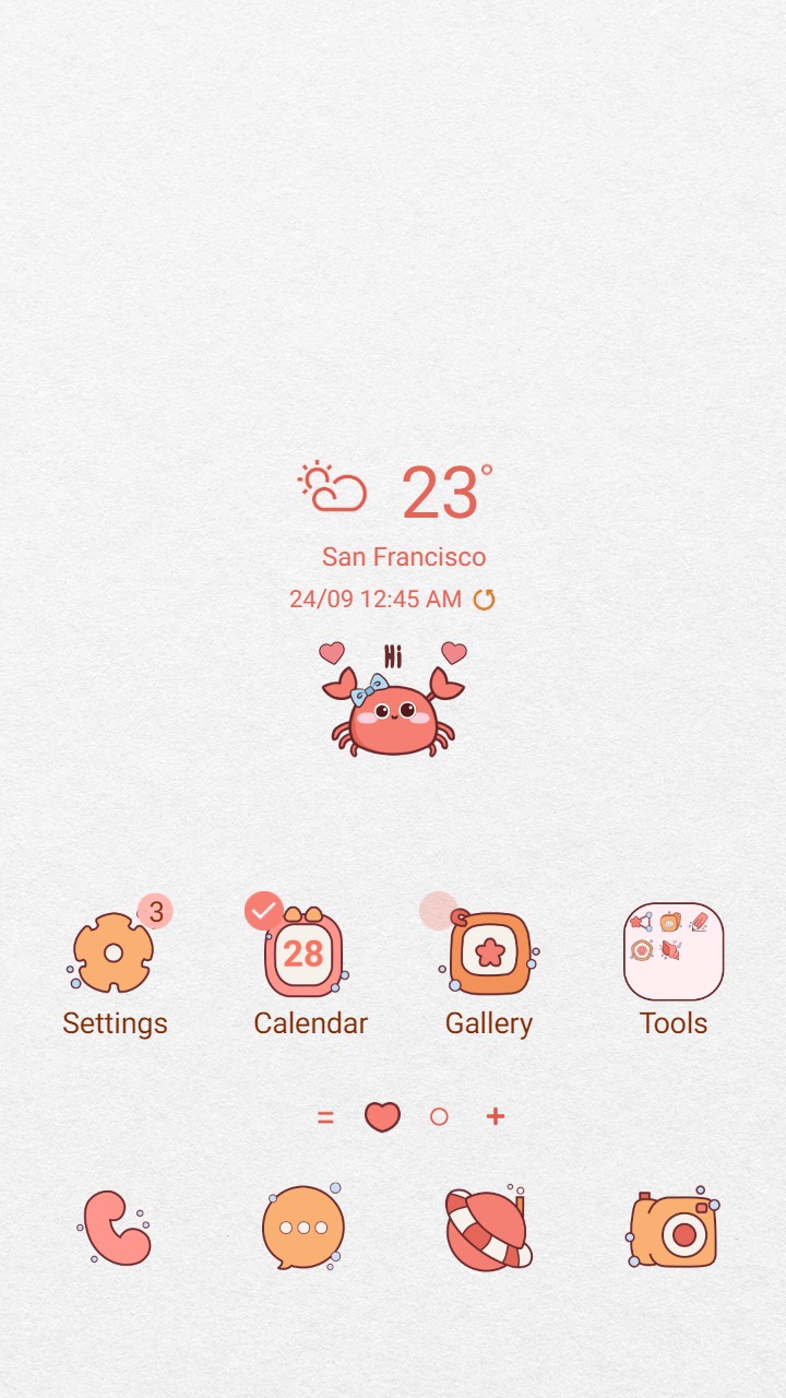 ❤️Mun❤️ Cute Crab Animated ~❤️ Premium Animated Theme the little cute crab crawled sideways