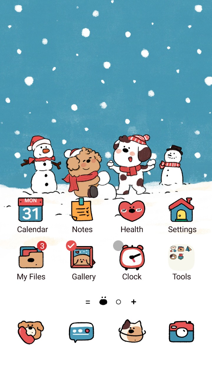 ❤️Mun❤️ Snow Puppies ~❤️ Premium Theme cozy pups in a snowy wonderland