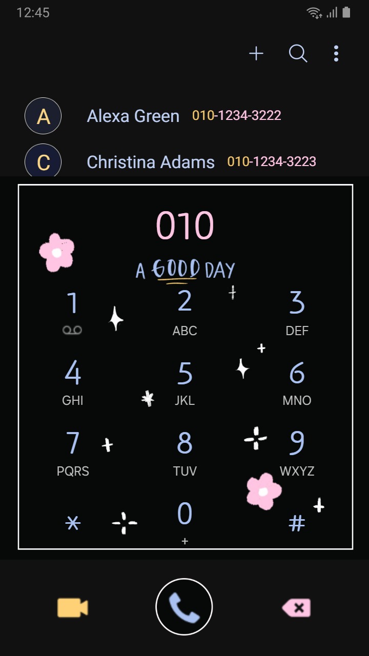 ❤️Mun❤️ Midnight Bloom ~❤️ Premium Theme a happy daisy in dark mode