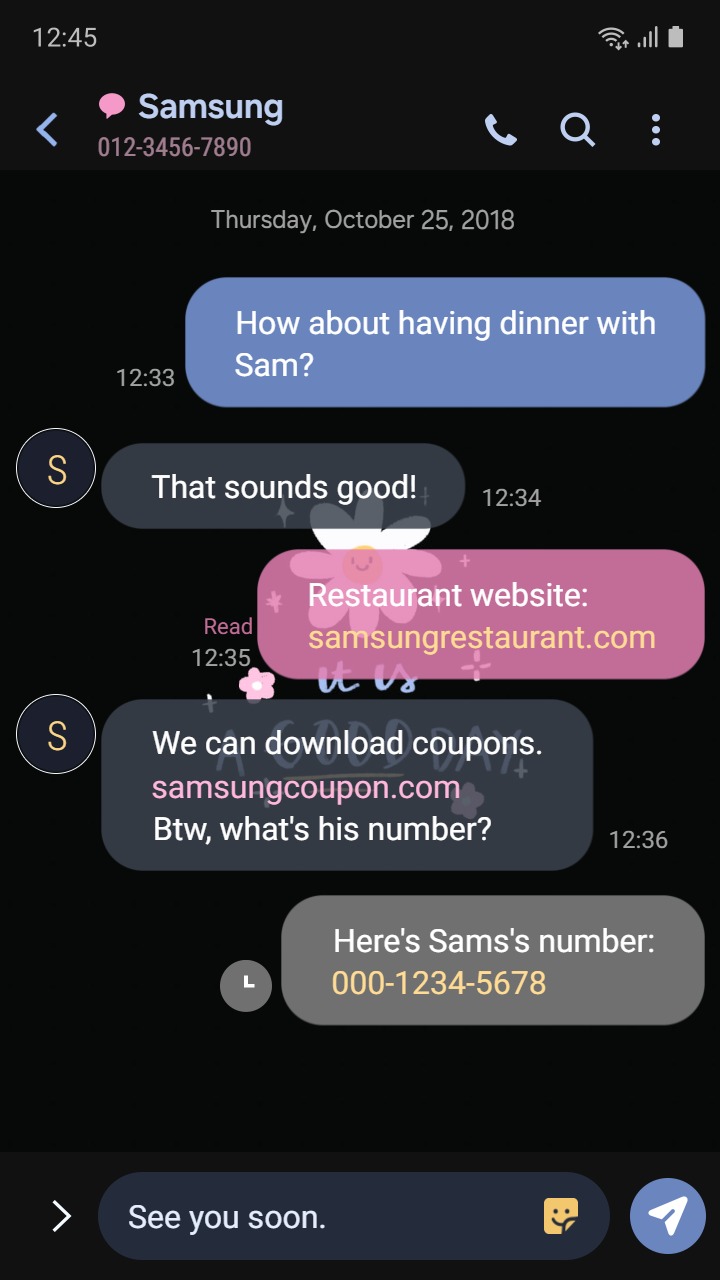 ❤️Mun❤️ Midnight Bloom ~❤️ Premium Theme a happy daisy in dark mode