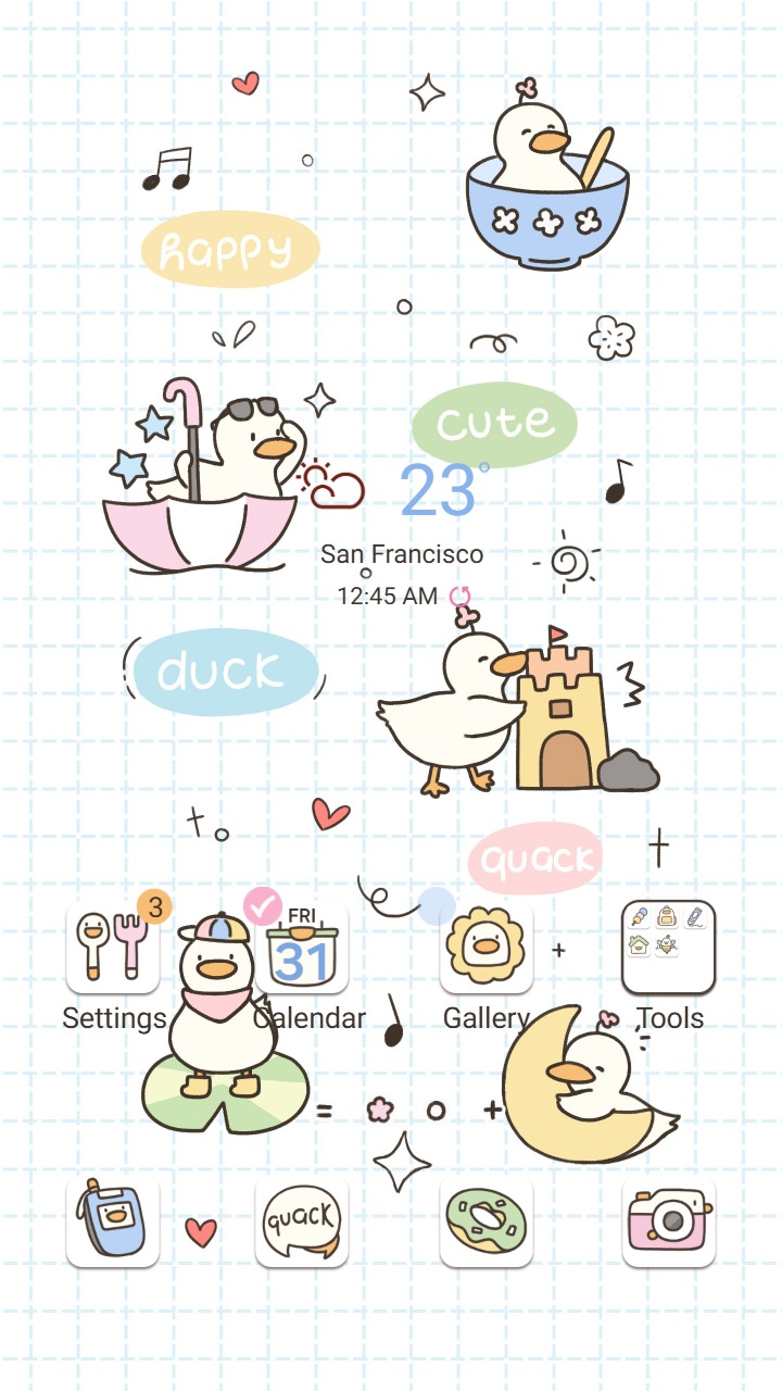 ❤️Mun❤️ Quack Time ~❤️ Premium Theme with playful ducks living their best life