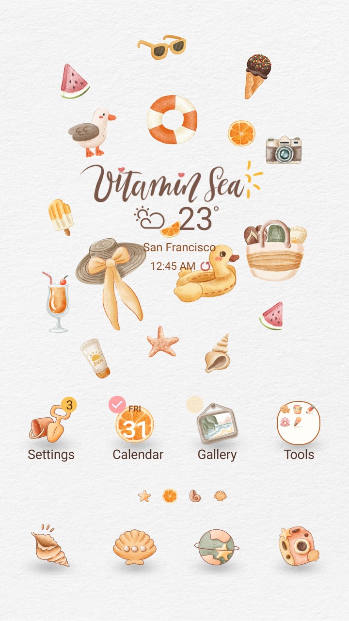 ❤️Mun❤️ Vitamin Sea ~❤️ Premium Theme with summer essentials with a sunny twist