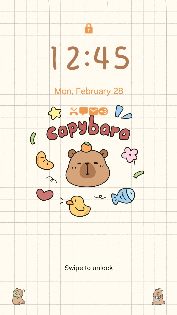 ❤️Mun❤️ Chill Capybara ~❤️ Premium Theme relax like a capybara, calm, cozy, and cute