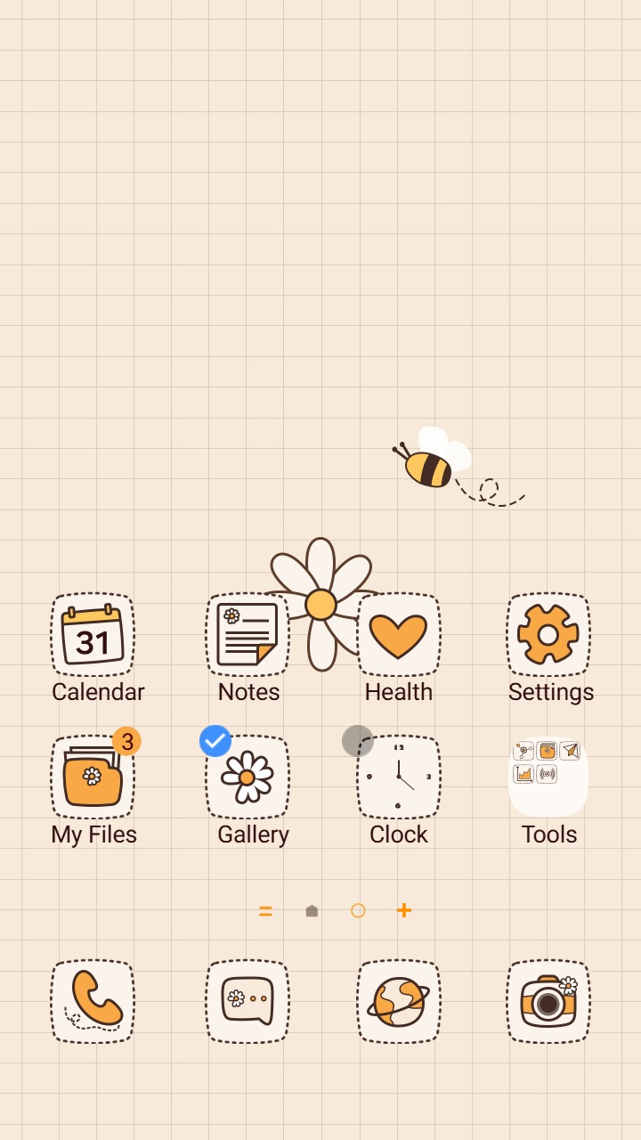 Little Bee and Flower Samsung Theme