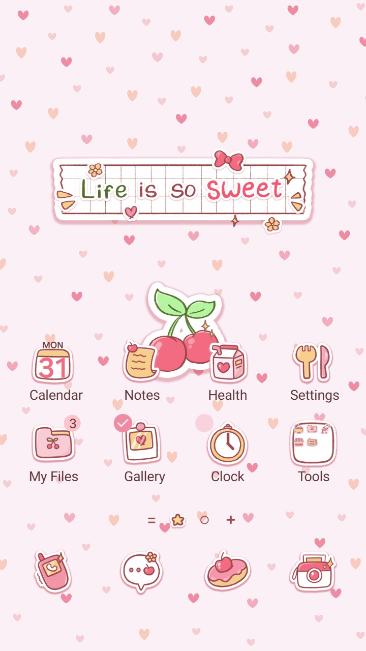 Cherry Sticker Theme Preview