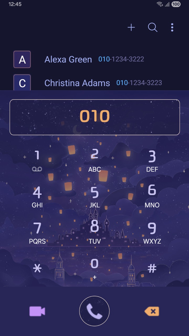 ❤️Mun❤️ Lantern Night ~❤️ Premium Theme glowing lanterns rise above a dreamy town under a starlit sky