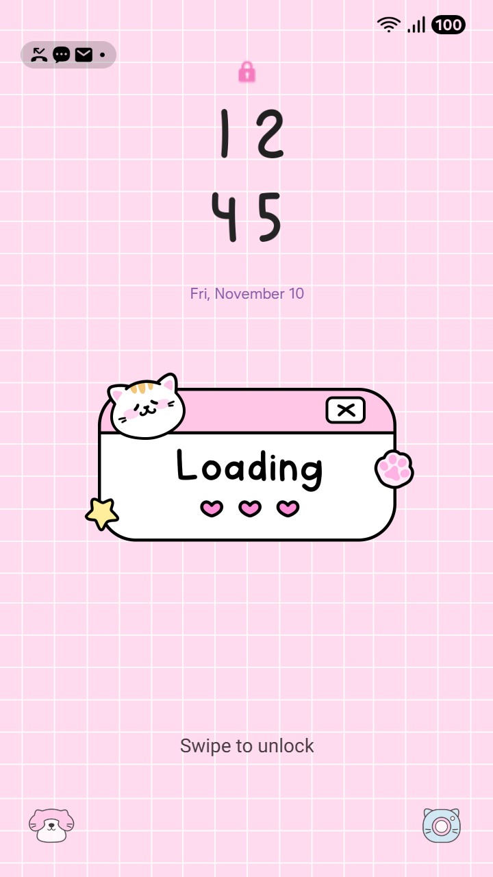 ❤️Mun❤️ Little Reminder ~❤️ Premium Theme a cute cat pop-up reminds you to enjoy life’s tiny moments