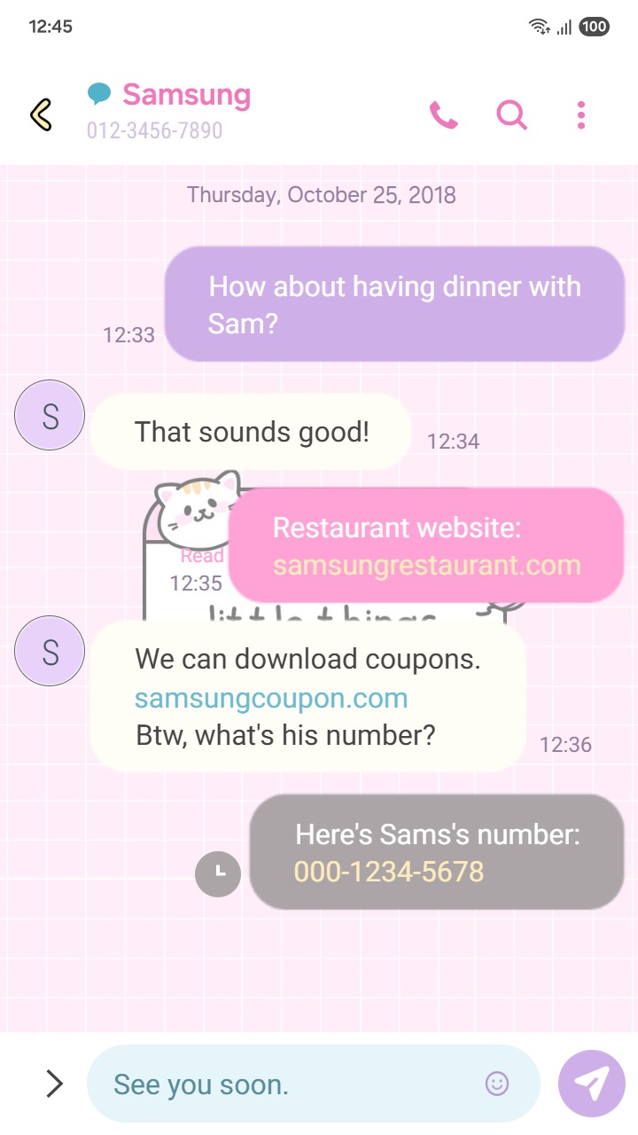 ❤️Mun❤️ Little Reminder ~❤️ Premium Theme a cute cat pop-up reminds you to enjoy life’s tiny moments