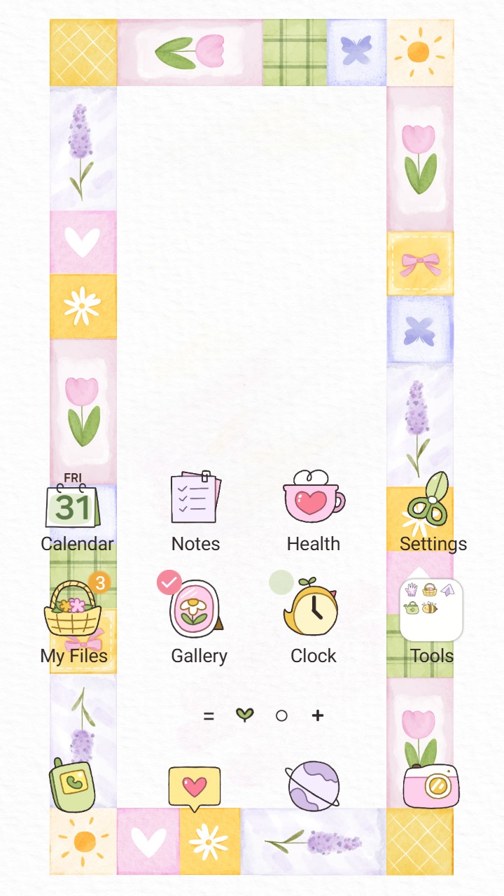 ❤️Mun❤️ Pastel Floral Border ~❤️ Premium Theme soft floral pastels for cute customization