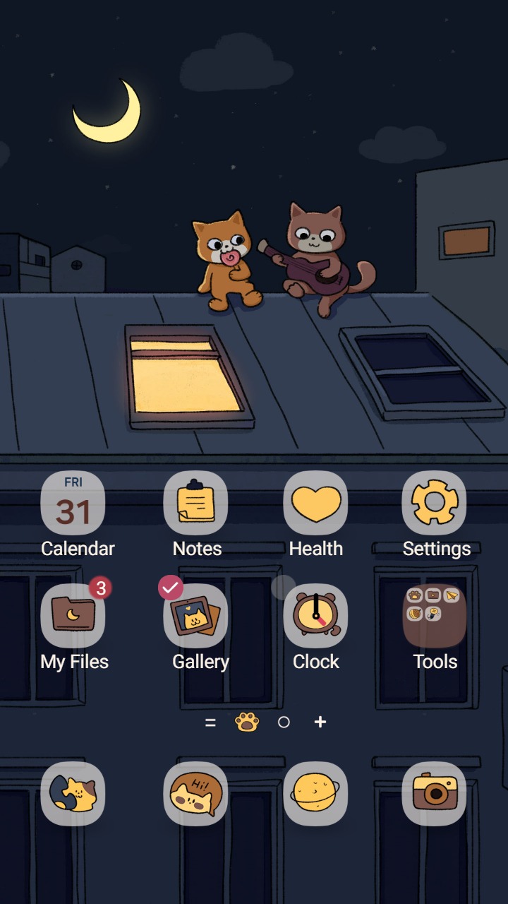 Moonlit Rooftop Samsung Theme