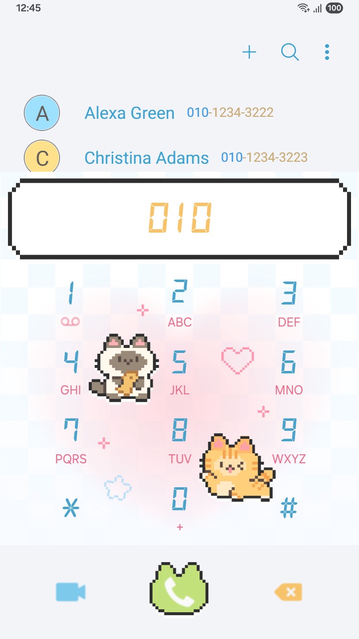 ❤️Mun❤️ Pixel Cats ~❤️ Premium Theme a cluster of tiny pixel cats forms a heart surrounded by pastel symbols