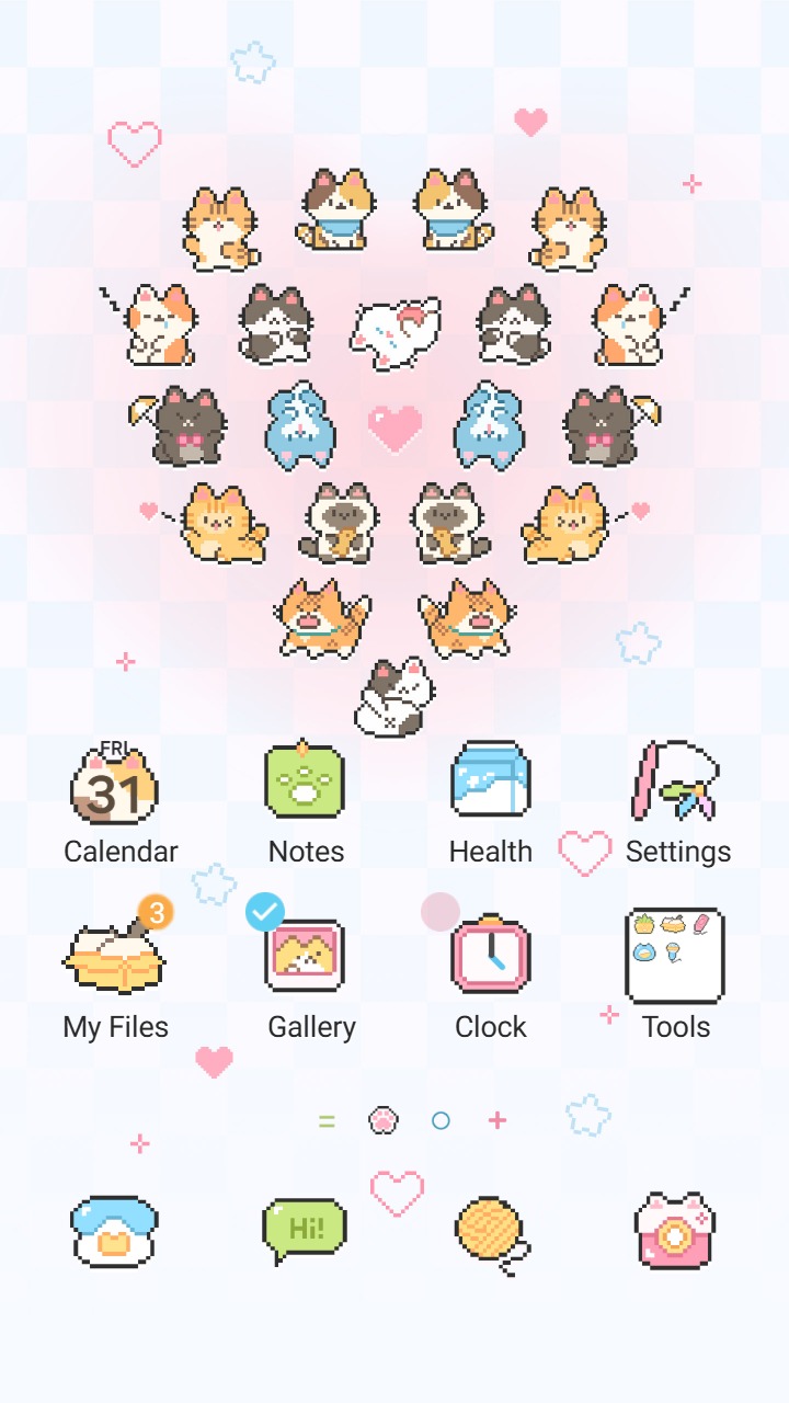 MunTheme Pixel Cats KakaoTalk Theme Preview