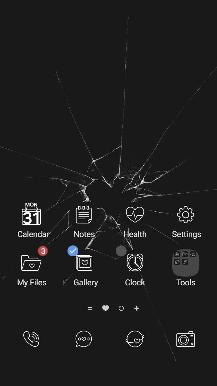 Cracked Glass Samsung Theme