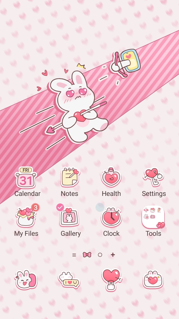 ❤️Mun❤️ Cupid Bunny ~❤️ Premium Theme a cute bunny spreading sweet love