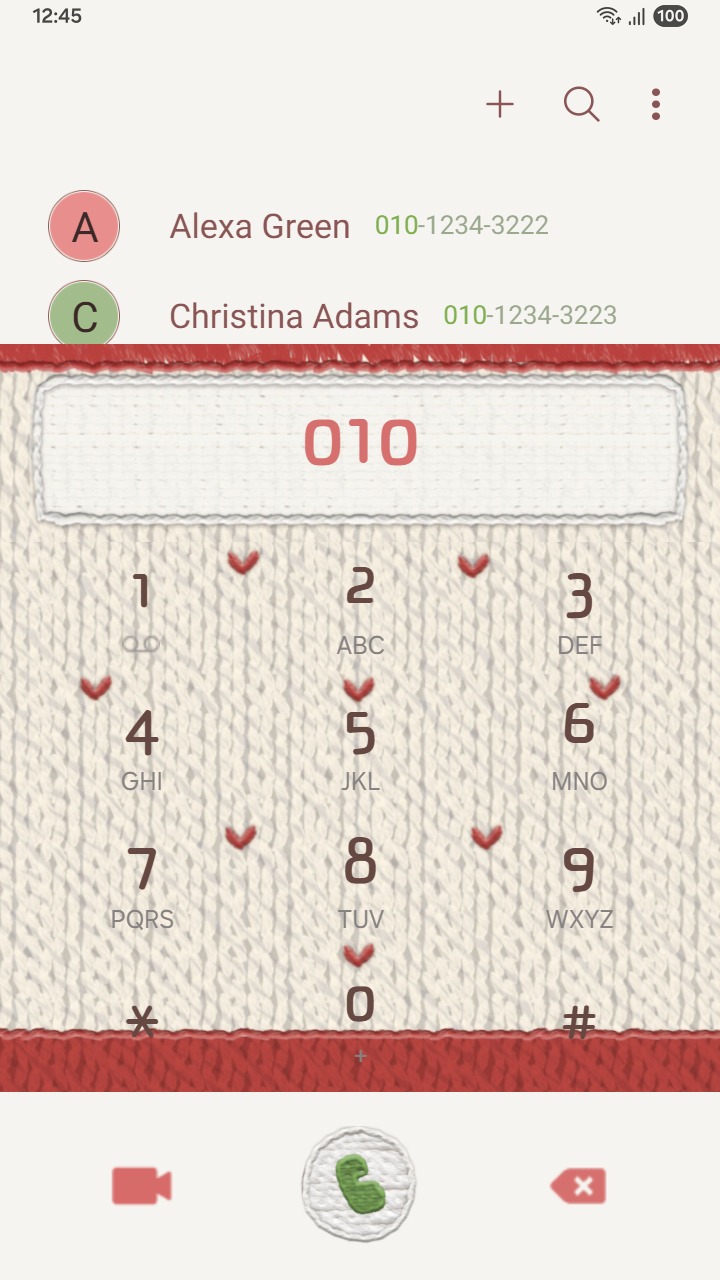 ❤️Mun❤️ Cherry Knit ~❤️ Premium Theme a cozy knit texture with sweet cherry embroidery and tiny heart stitches