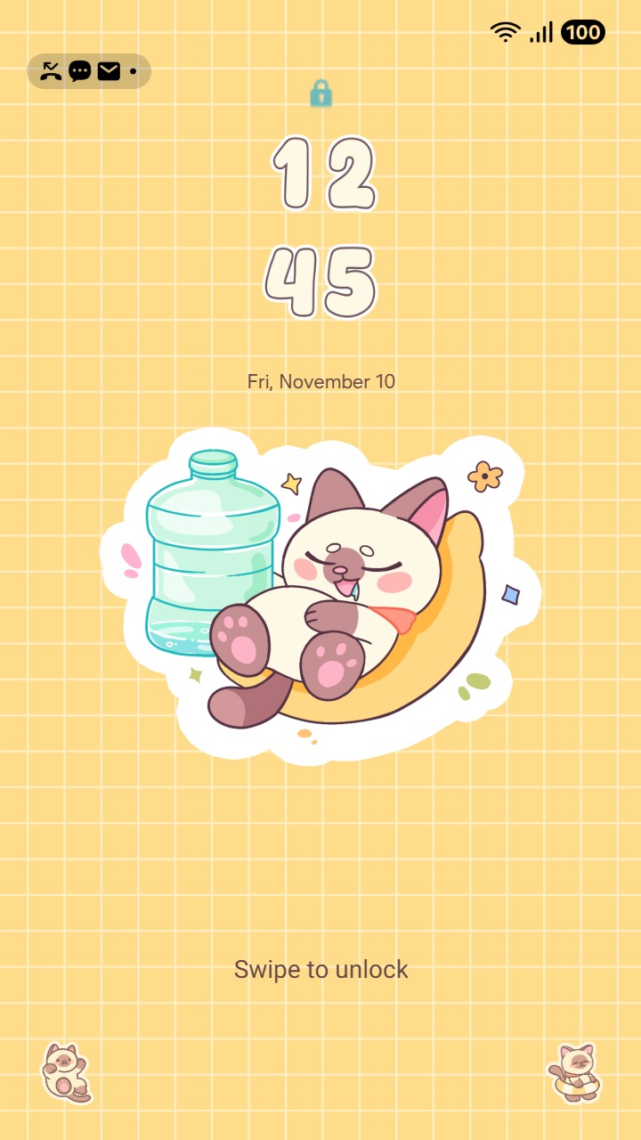 ❤️Mun❤️ Drink Water Meme ~❤️ Premium Theme determined siamese cat chugging from large blue water jug