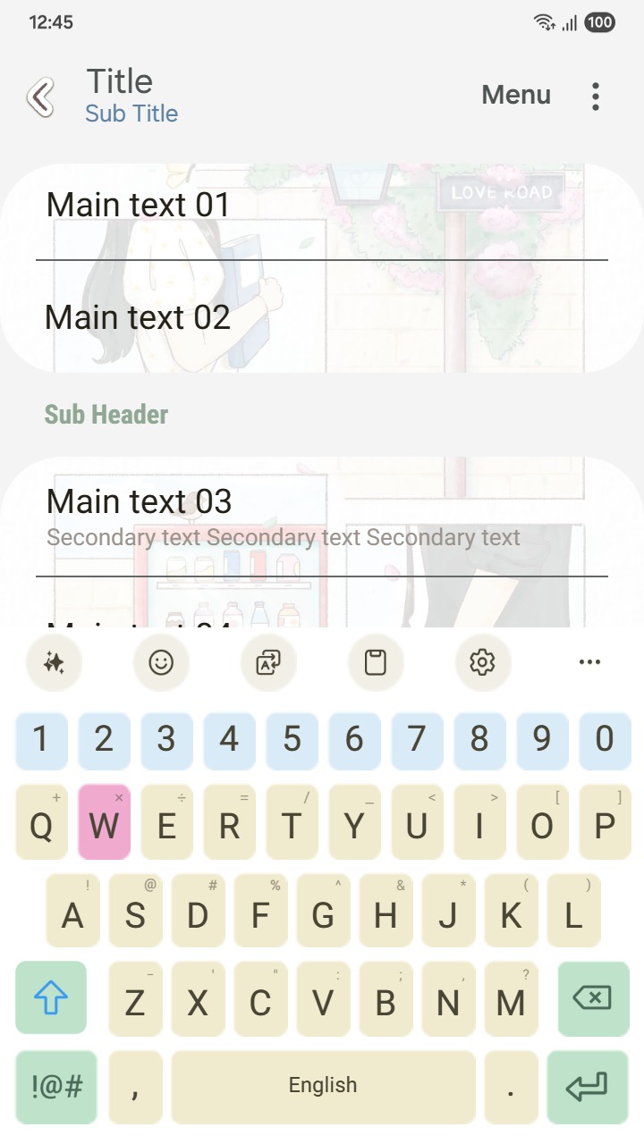 ❤️Mun❤️ Love Road Story ~❤️ Premium Theme soft romantic street scenes with blooming flowers and gentle moments