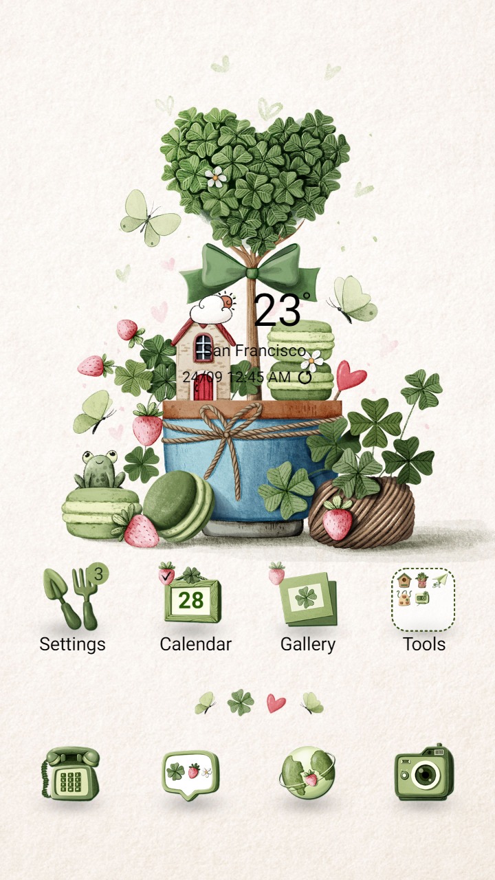 [Sim] Lucky Strawberry ~ Premium Theme strawberry with lucky leaves