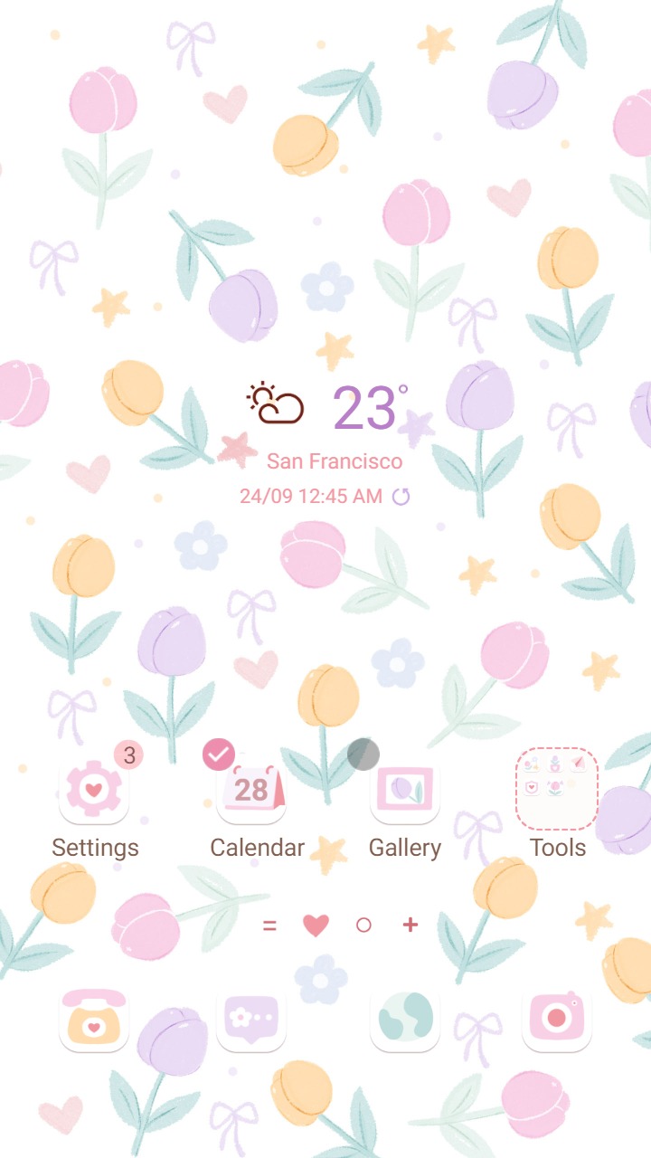 [Sim] Cute Tulip Flower ~ Premium Theme small tulips full of pastel colors