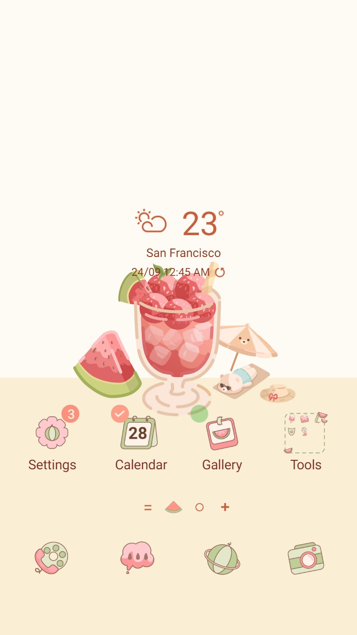 [Sim] Watermelon Summer ~ Premium Theme vibrant watermelon hues with sunny days and juicy delights.