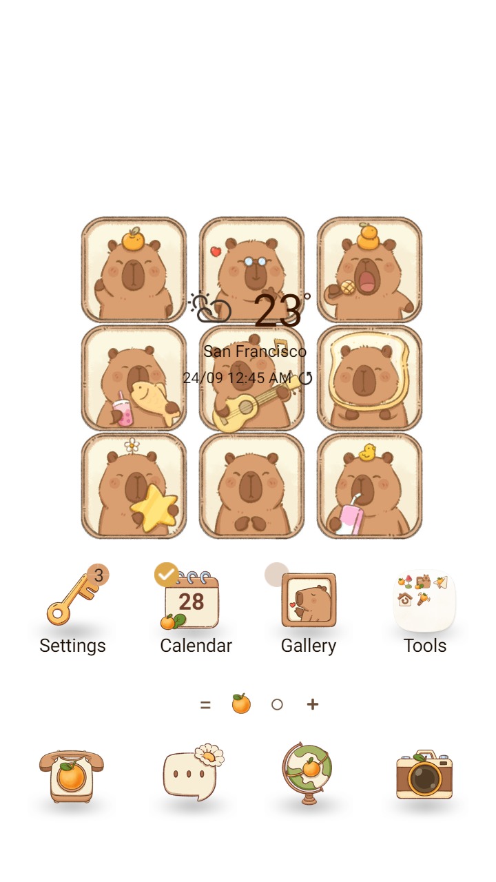 [Sim] Cute Capybara ~ Premium Theme Capybara's adorable expressions